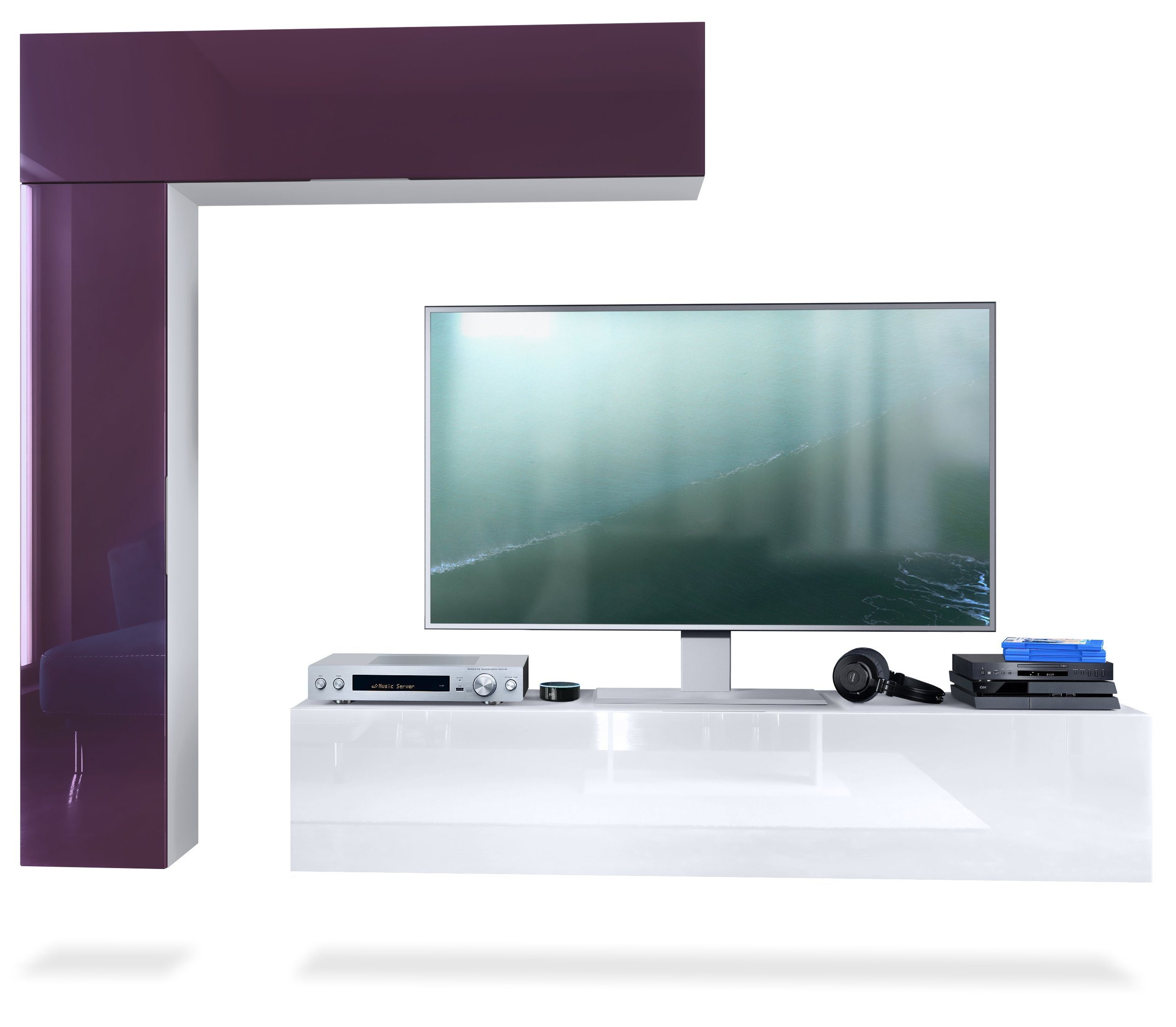 Fronten in Brombeer Hochglanz