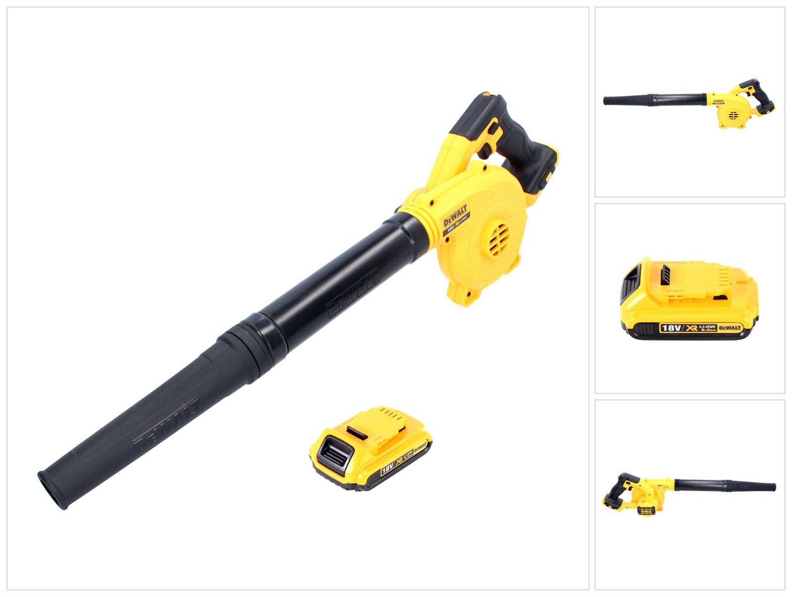 DeWalt Akku-Laubbläser DCV 100 N Akku Gebläse / Laubbläser 18 V + 1x Akku 2,0 Ah - ohne Lade