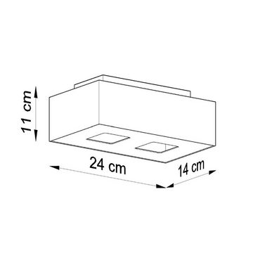 SOLLUX lighting Deckenleuchte MONO, ohne Leuchtmittel, leuchtet nieder