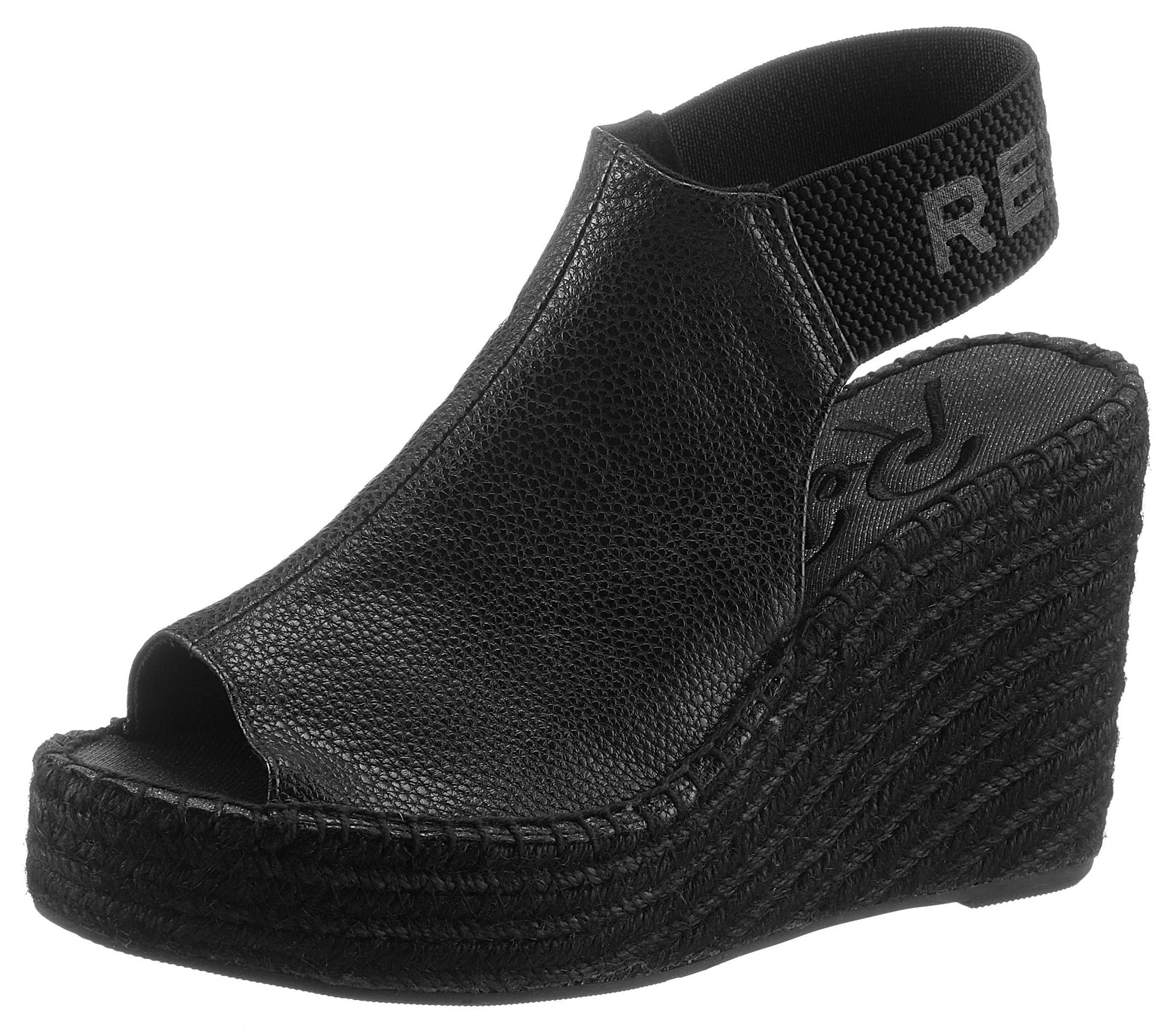 schwarz Glitzerlogo Replay Ferse Sandalette der an Tyne mit