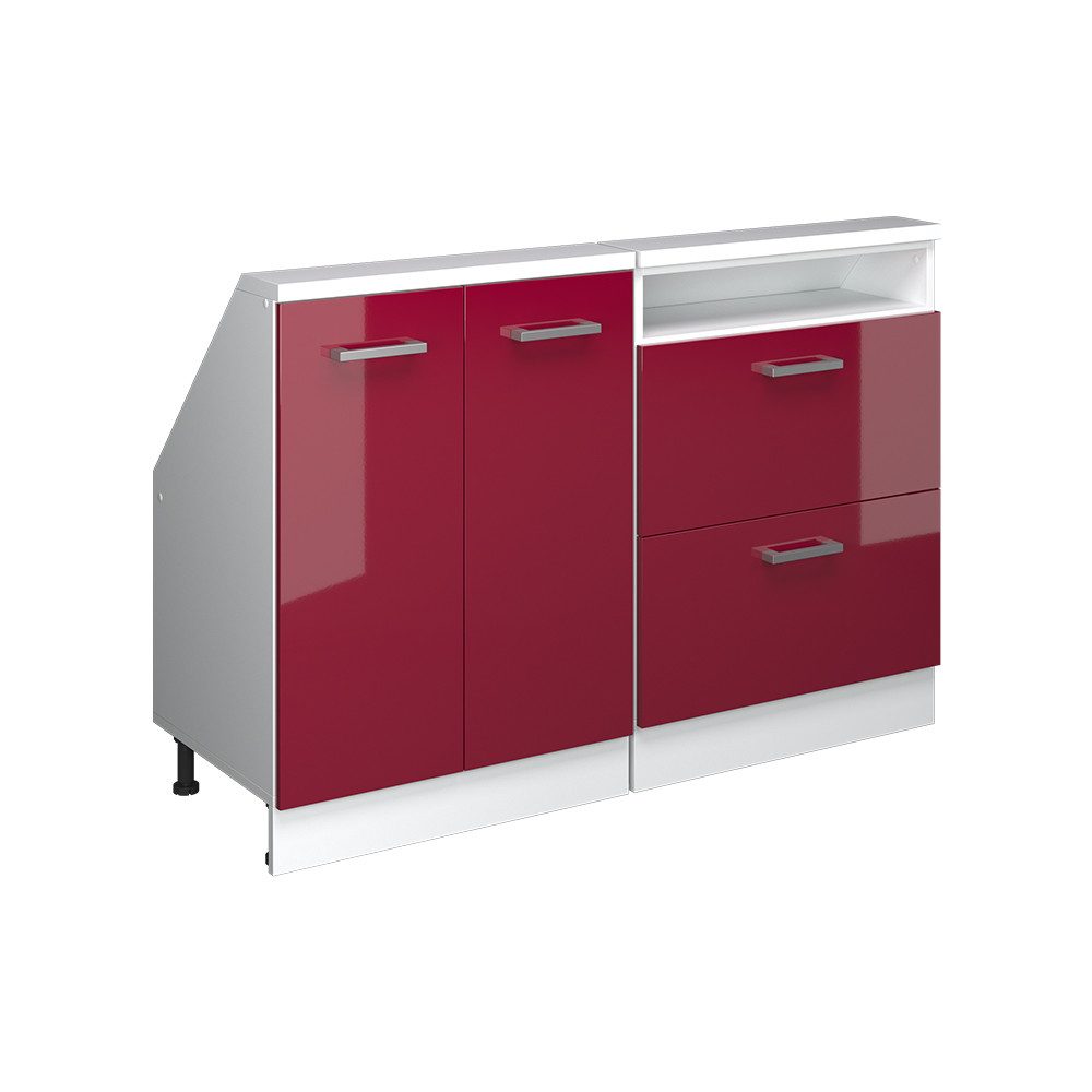 Vicco Unterschrank R-Line, Bordeaux Hochglanz/Weiß, 120 günstig online kaufen