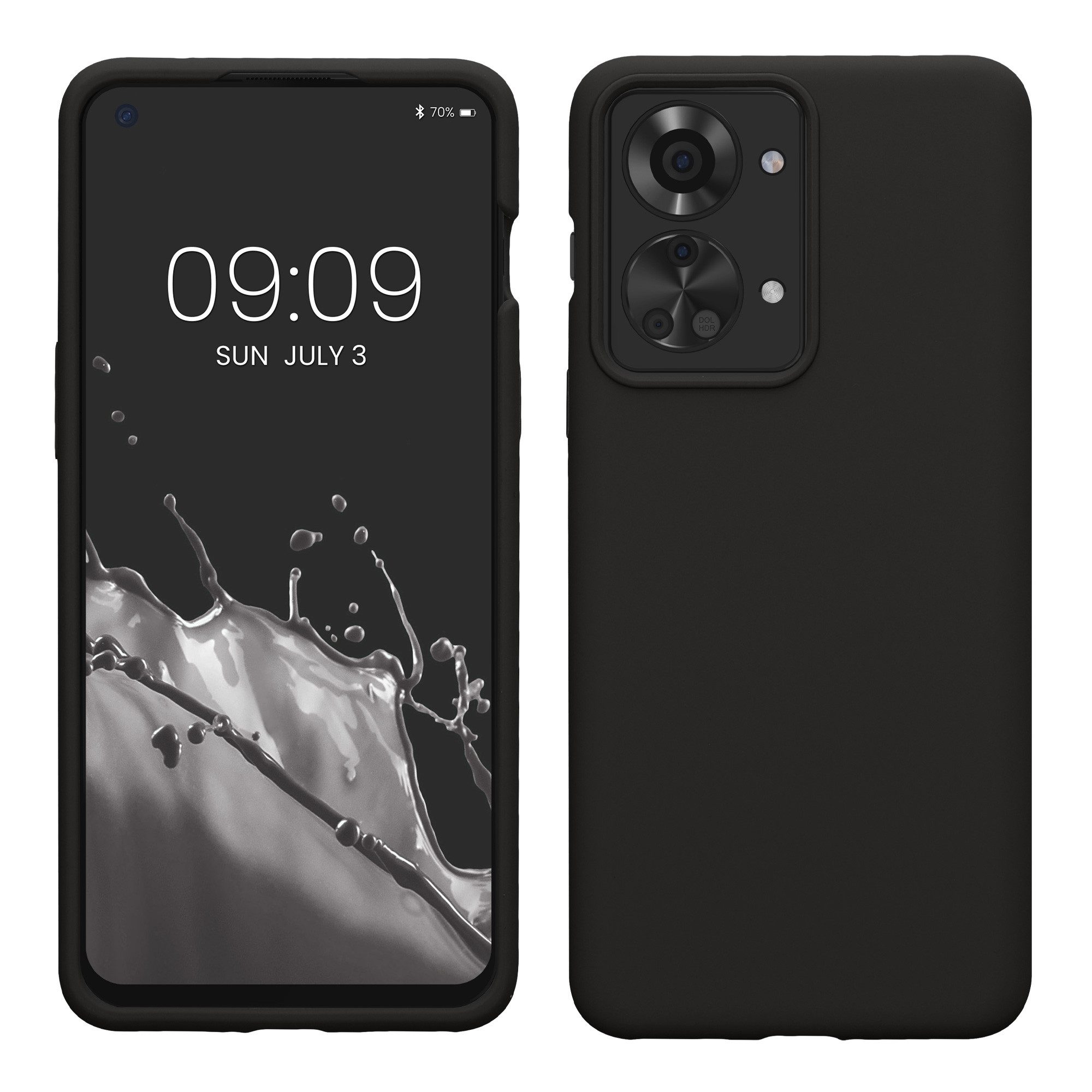kwmobile Handyhülle Handyhülle für OnePlus Nord 2T 5G Hülle, Weiches Handy Silikon Case - Schutzhülle Cover
