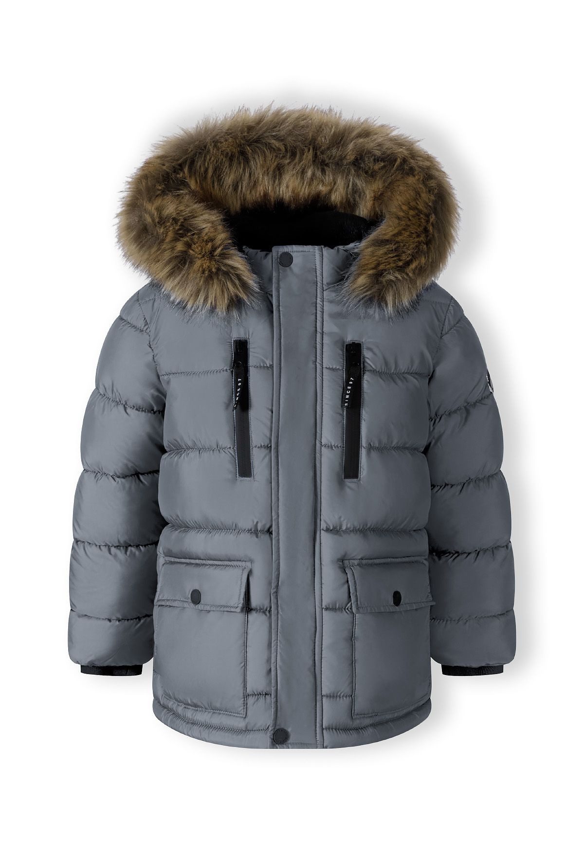 Winterjacke Gefütterte Jacke mit abnehmbarem Kunstfell (2y-14y)