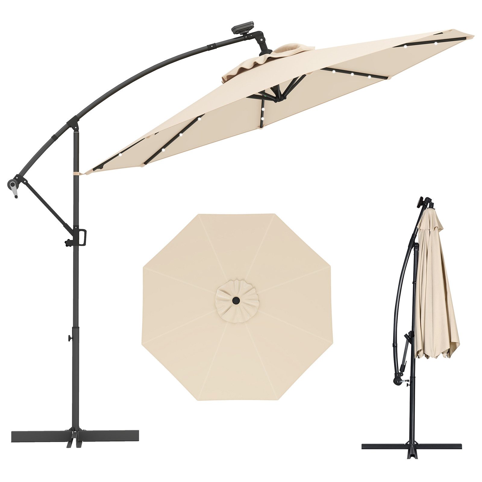 COSTWAY Sonnenschirm, LxB: 300,00x300,00 cm, mit günstig online kaufen