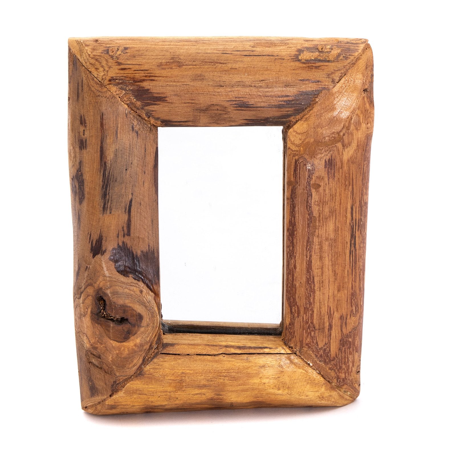 CREEDWOOD Wandspiegel HOLZ WANDSPIEGEL "BASE C", 25x20cm, Massivholz, Natur günstig online kaufen