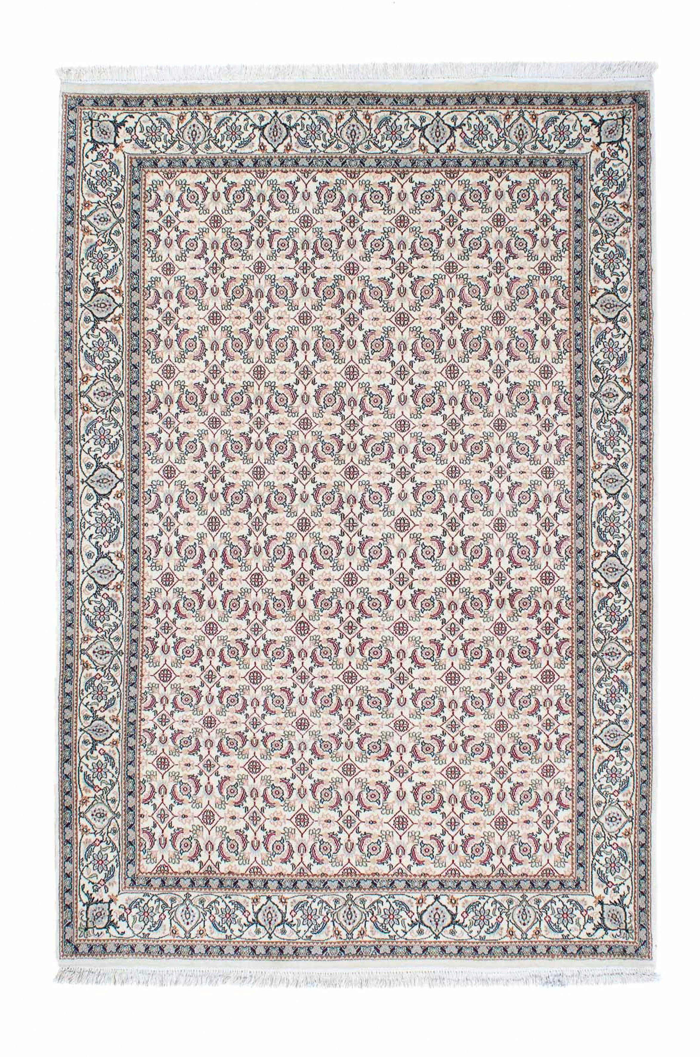 Orientteppich Perser - Täbriz Höhe: cm mm, 136 203 - beige, rechteckig, 10 morgenland, x Zertifikat - mit Handgeknüpft, Wohnzimmer, Einzelstück