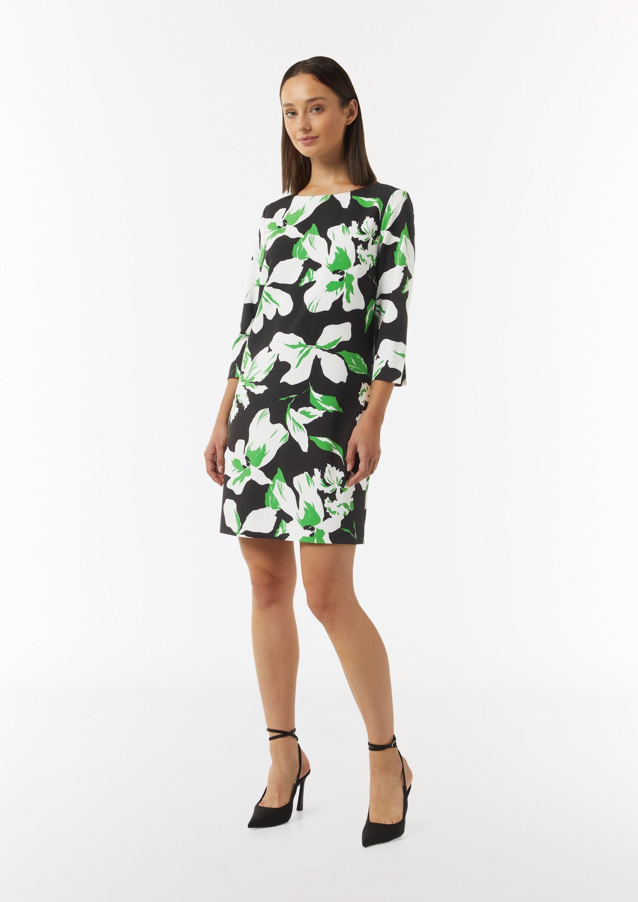 comma Minikleid Kleid Kurzes Kleid mit All-over-Print