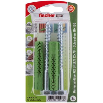 fischer Schrauben- und Dübel-Set Fischer Universaldübel-Set UX green 12.0 x 70 mm -