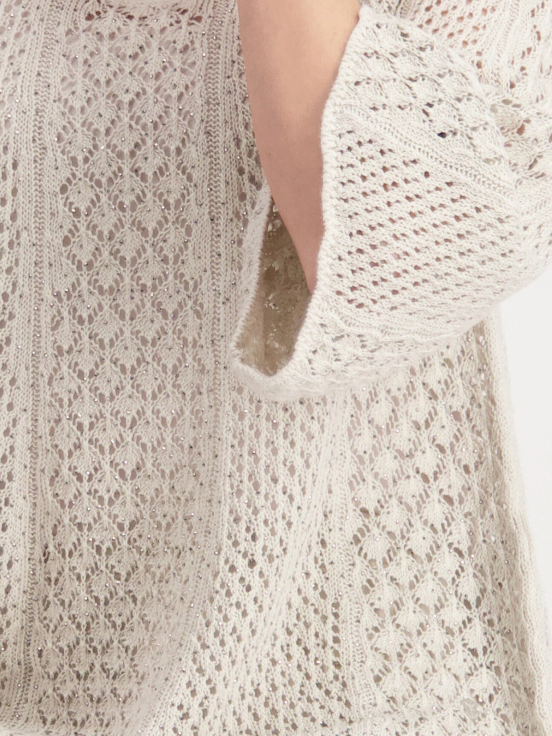 Monari Strickpullover (1-tlg) Lochmuster