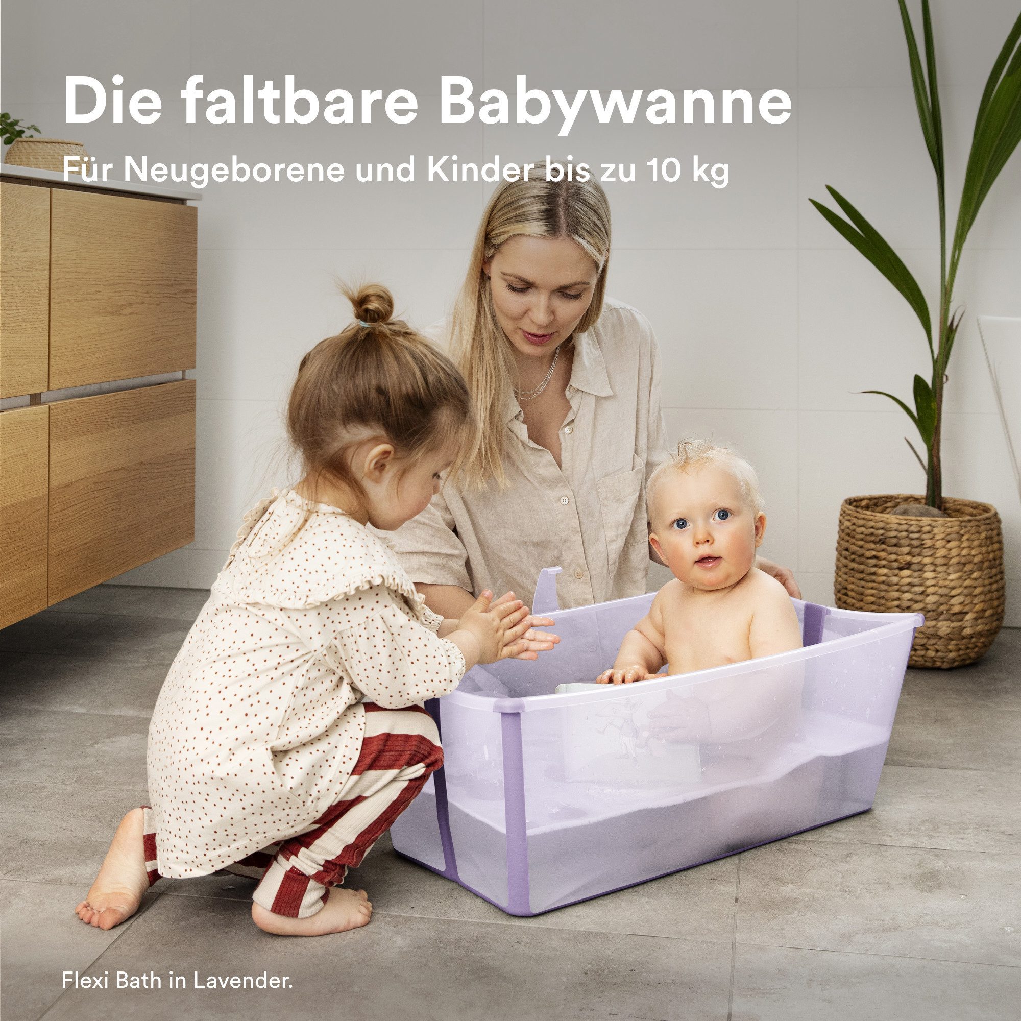 Stokke Babybadewanne Flexi Bath Badewanne für Babys, Kleinkinder & Kinder