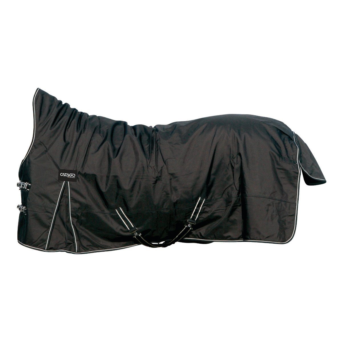 CATAGO Ausreitdecke Outdoordecke Justin für Pferde, 0g, schwarz