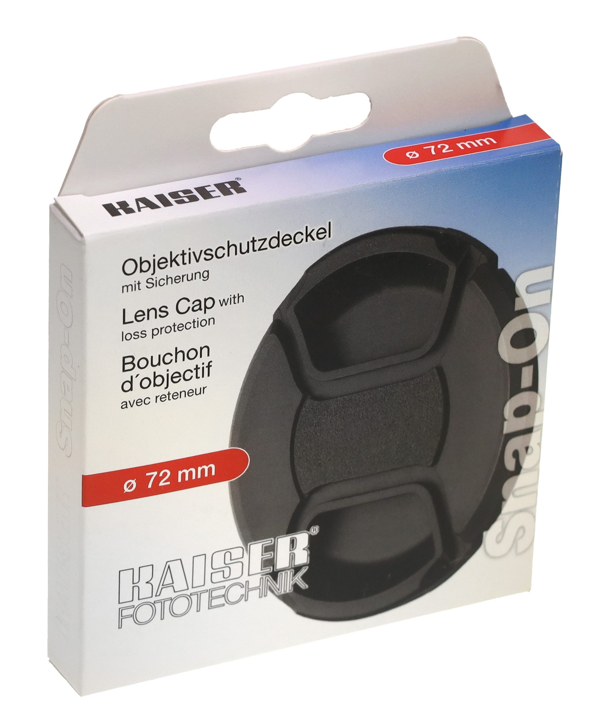 Objektivdeckel Kaiser 6839 Objektivdeckel Snap-On 72mm