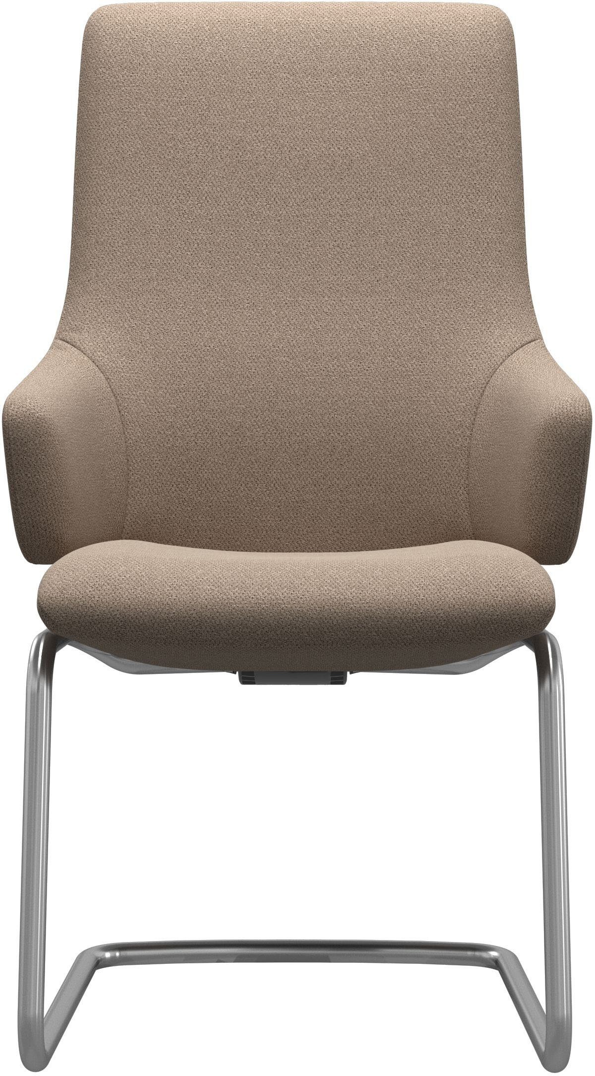 mit Stressless® Armlehne, mit Größe Stahl Laurel, Polsterstuhl Chrom Beinen Back High in L, aus