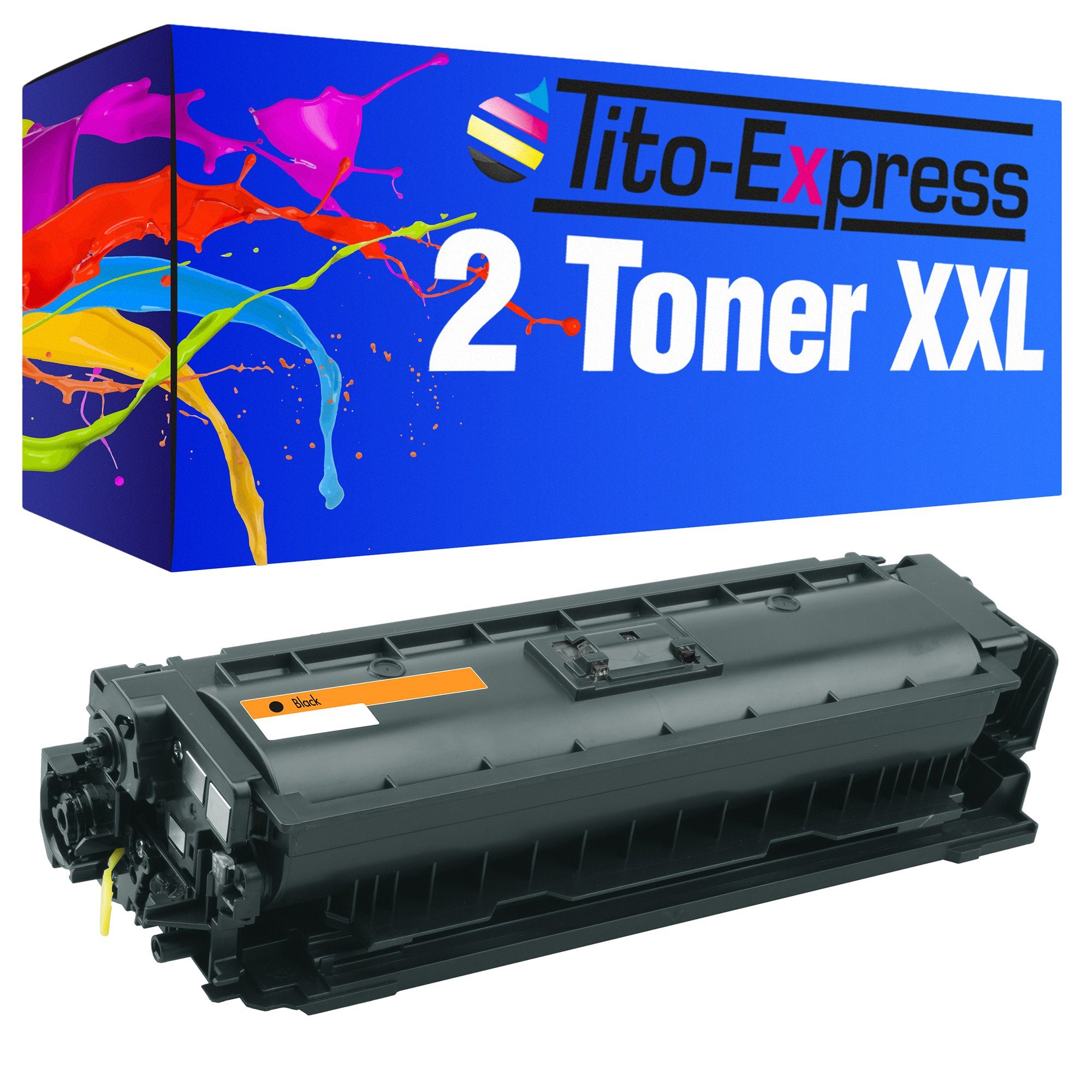 Tito-Express Tonerpatrone 2er Set ersetzt HP CF360X HP CF 360 X HPCF360X HP 508X, (Doppelpack, 2x Black), für Color Laserjet Enterprise M552dn M553dn M553n M553x M552 M553