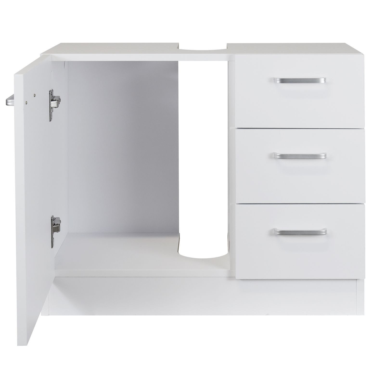 Stabilo Sanitär Waschbeckenunterschrank Waschbeckenunterschrank 3 Schubladen Polarweiß 63x30x54 cm matt mit 3 Schubladen – Bild 4 von 5