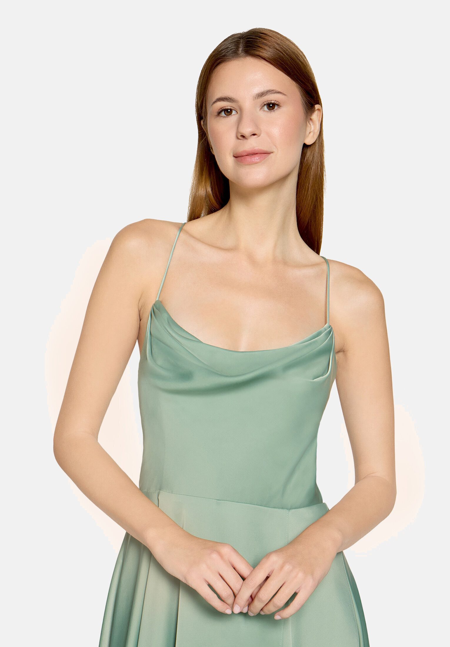 Vera Mont Abendkleid Damen mit Wasserfallausschnitt Material