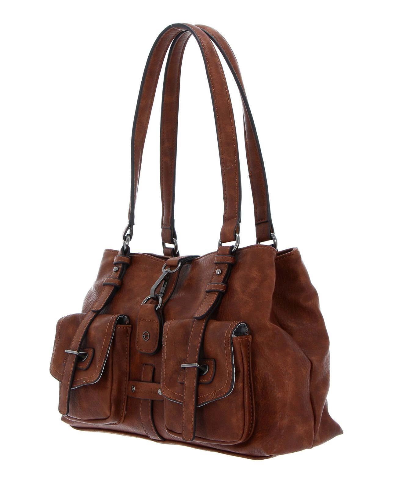 Tamaris Schultertasche Genna Cityshopper - Dunkelbraune Damen Tasche