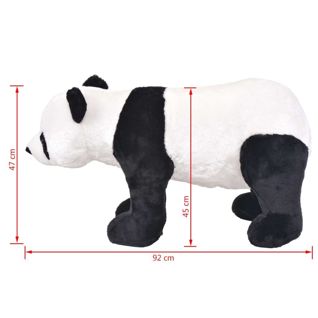 Stehend Panda Schwarz Plüschtier vidaXL Kuscheltier Stofftier XXL Kuscheltier Weiß und