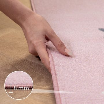 Teppich Sterne-Design, SIMPEX24, Rechteckig, Höhe: 7 mm, Kinderteppich Sterne-Design Teppich Kinderzimmer Rutschfest Waschbar