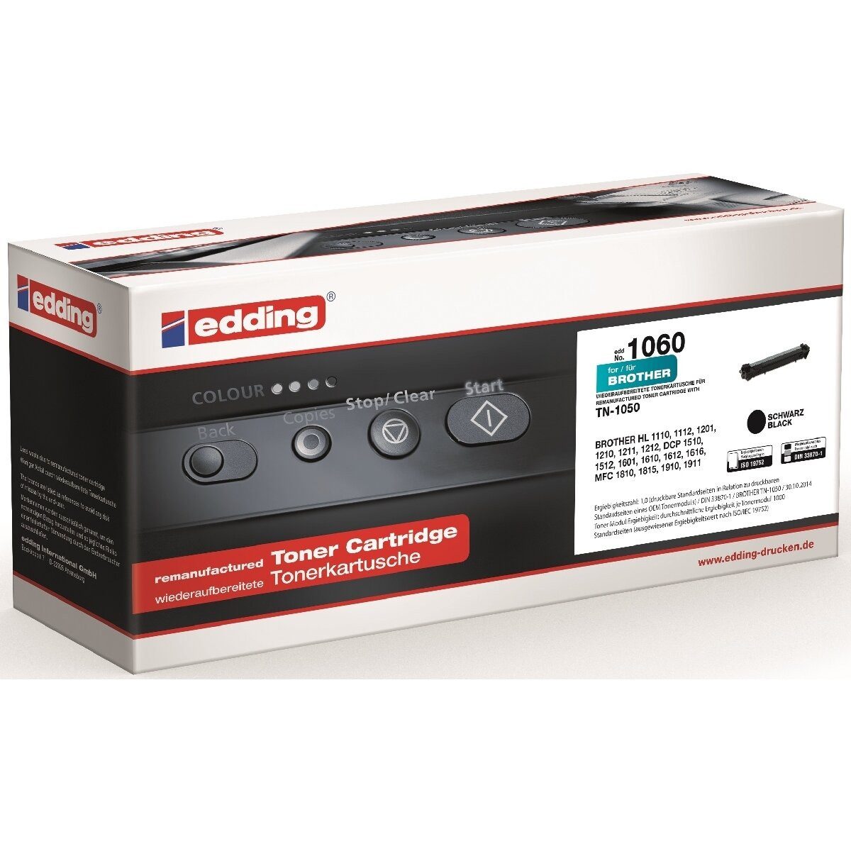 edding Tonerpatrone Tonerkartusche kompatibel mit Brother TN-1050 black