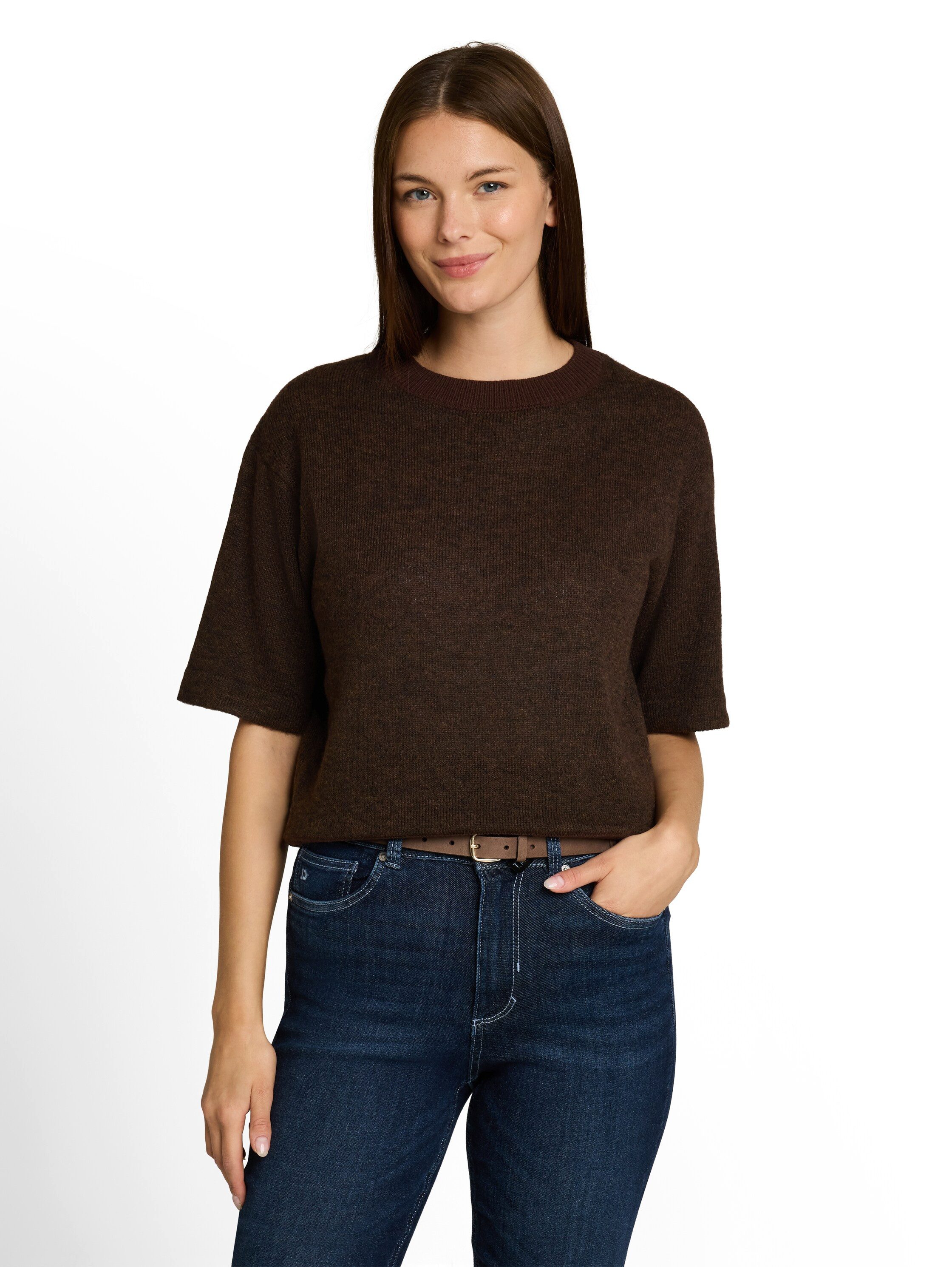TOM TAILOR Strickpullover Regular Sommer-Strickpullover / Halbarm