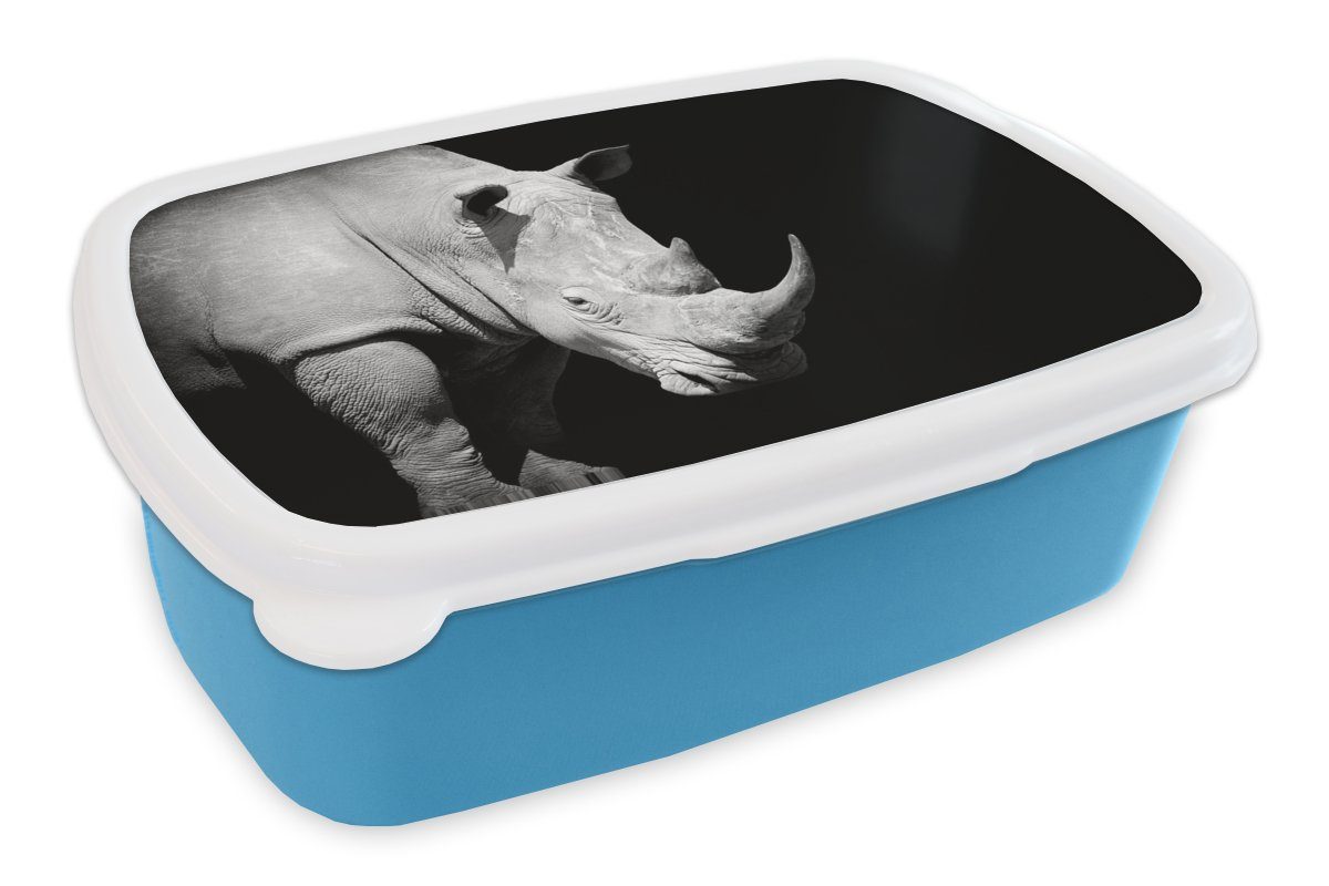 MuchoWow Lunchbox Rhinozeros Tier Porträt, Kunststoff, (2tlg