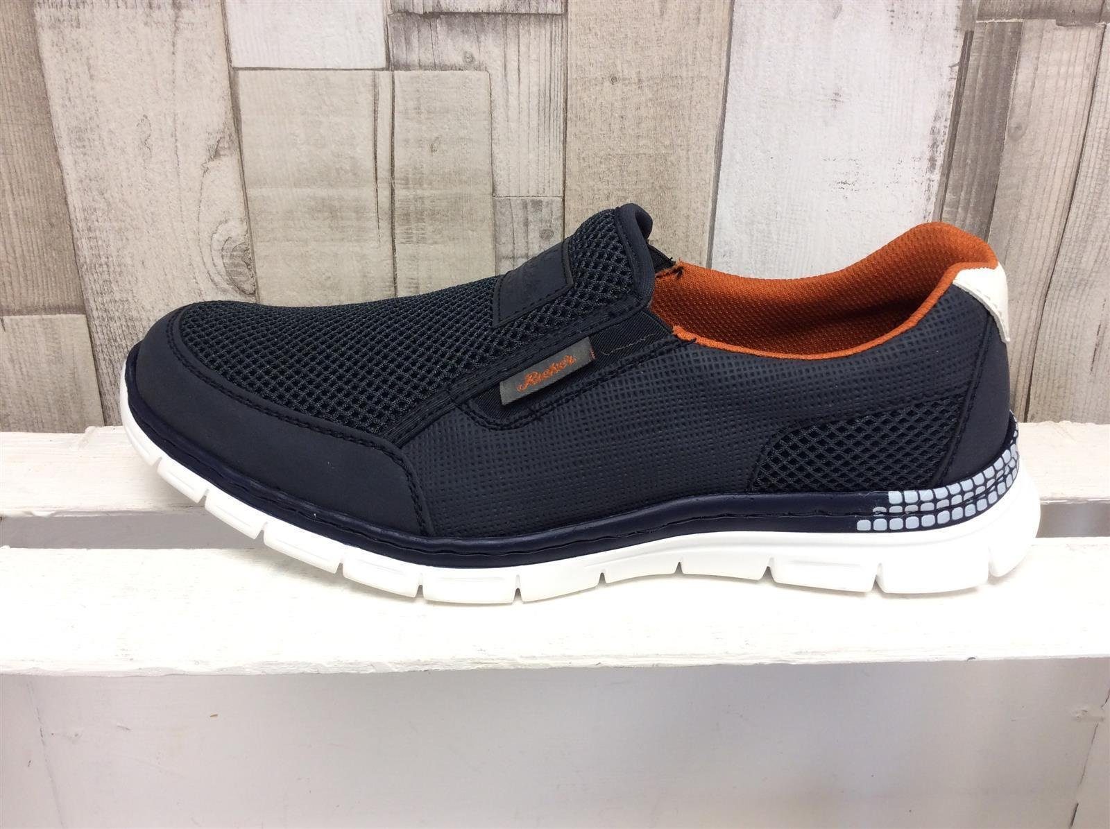Rieker Rieker Herren Slipper dunkelblau mit weiß abgesetzter Ferse Sneaker