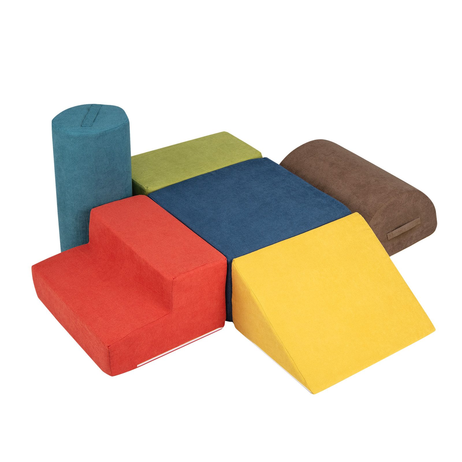 COSTWAY Schaumstoff Kletterblöcke Spielbausteine, (6 St), für Kinder zum Klettern