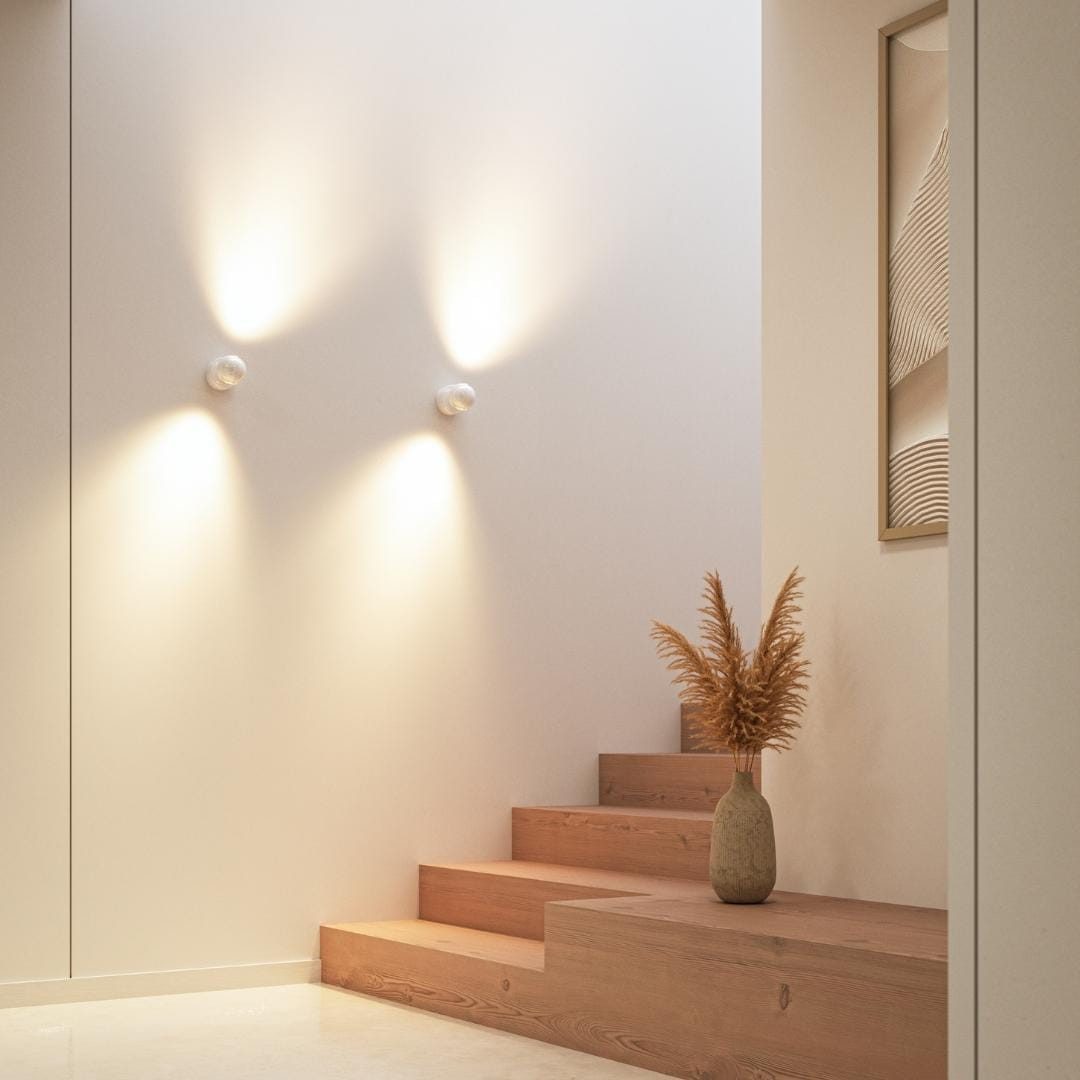 Neona LED Wandleuchte PONTOS Weiß, Dimmbar per Fernbedienung, LED fest integriert, Warmweiß