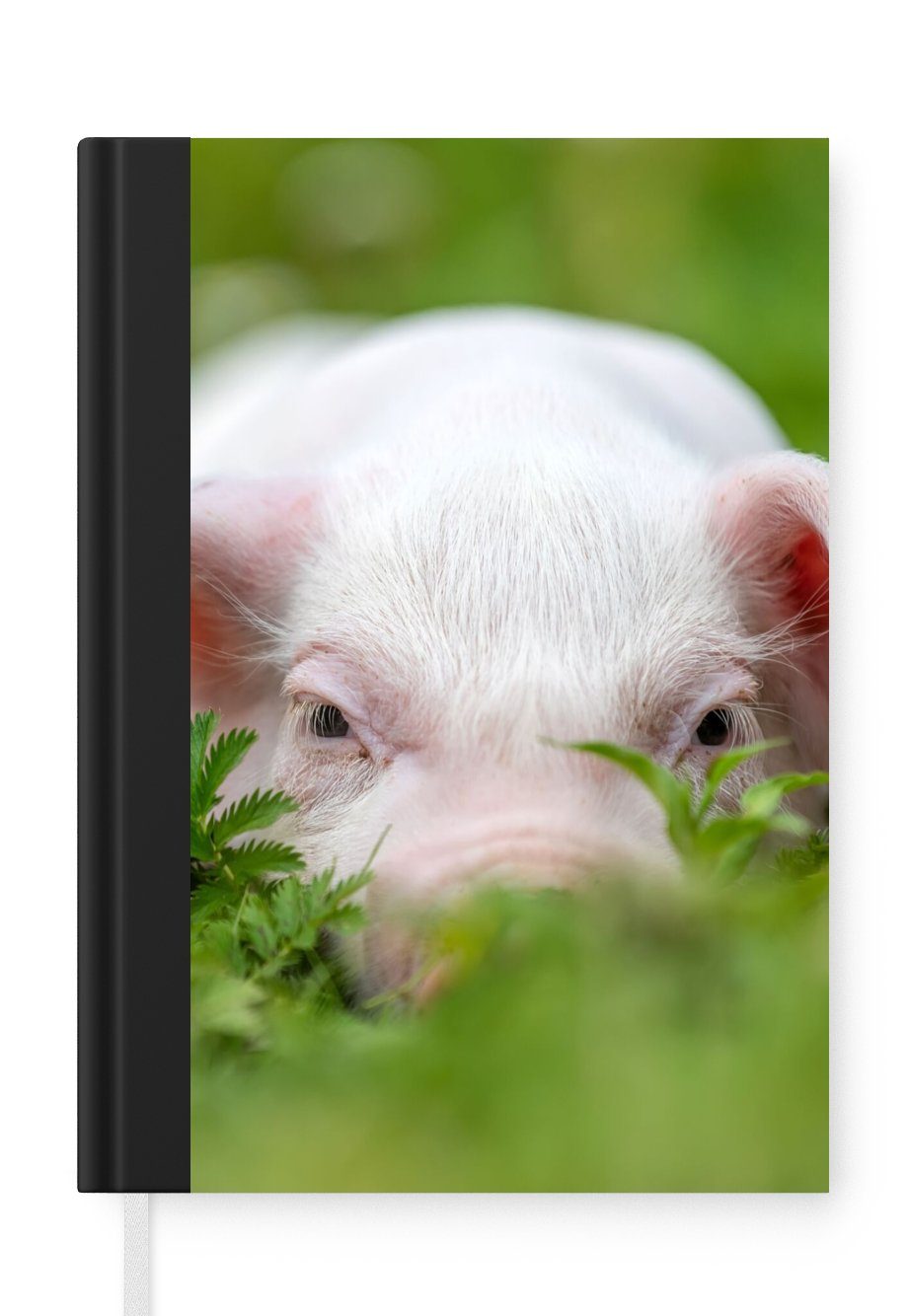 MuchoWow Notizbuch Schwein Tiere Groß, - Journal, Notizheft, Haushaltsbuch Merkzettel, 98 - Tagebuch, A5, Seiten