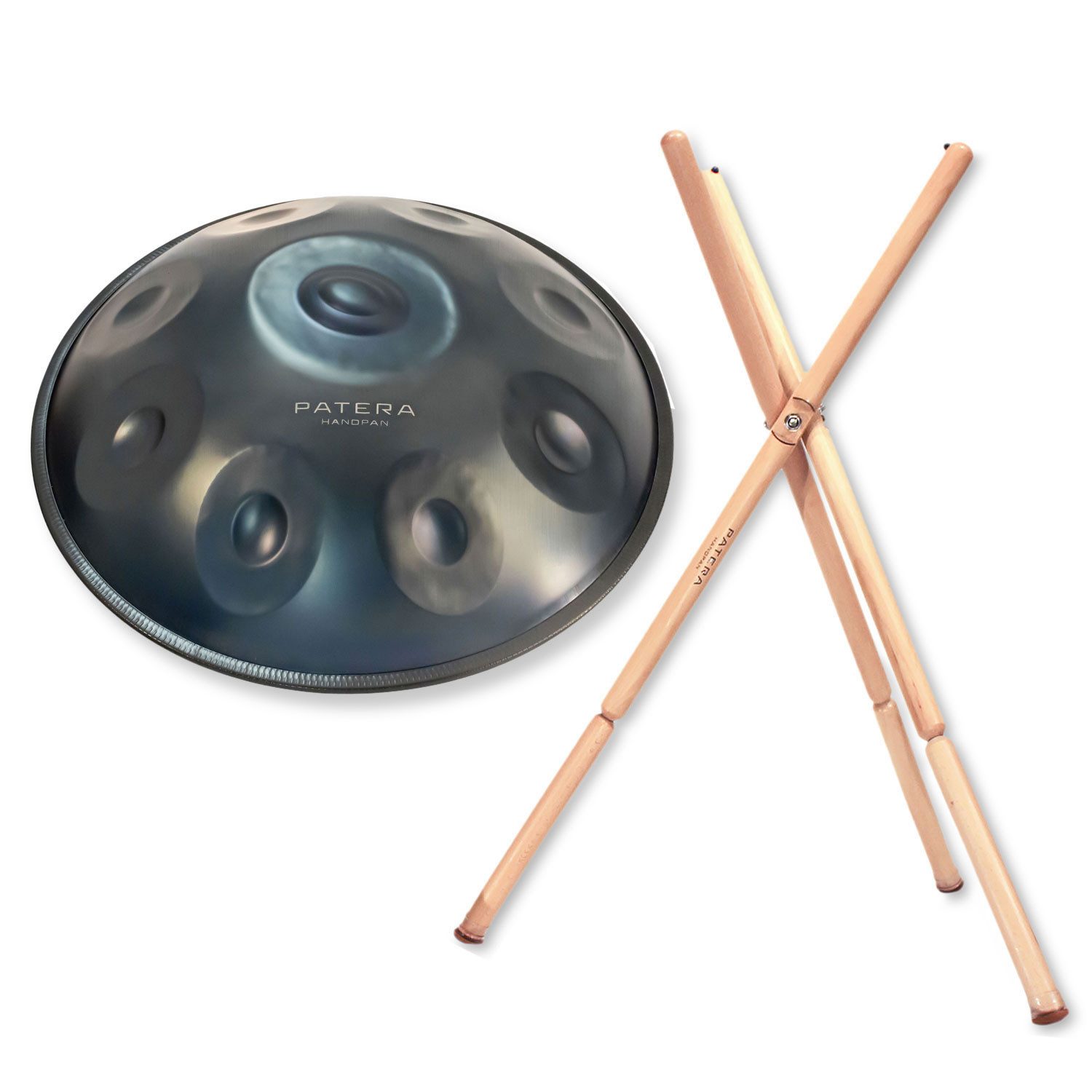 Patera Handpan Patera Handpan HPEM-3 E-Minor mit Handpan-Ständer,Vorteils-Set mit Handpan-Ständer, Handpan