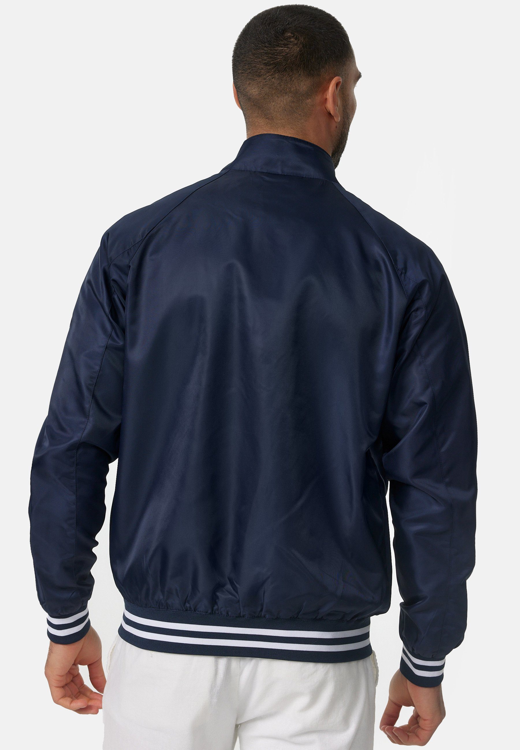 Indicode Sommerjacke Herren Ayser Übergangsjacke Herrenjacke mit Stehkragen & gerippten Arm-und Saumabschluss