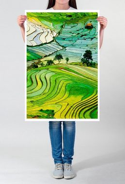 Sinus Art Poster Landschaftsfotografie 60x90cm Poster Malerische Reisterrasse Vietnam
