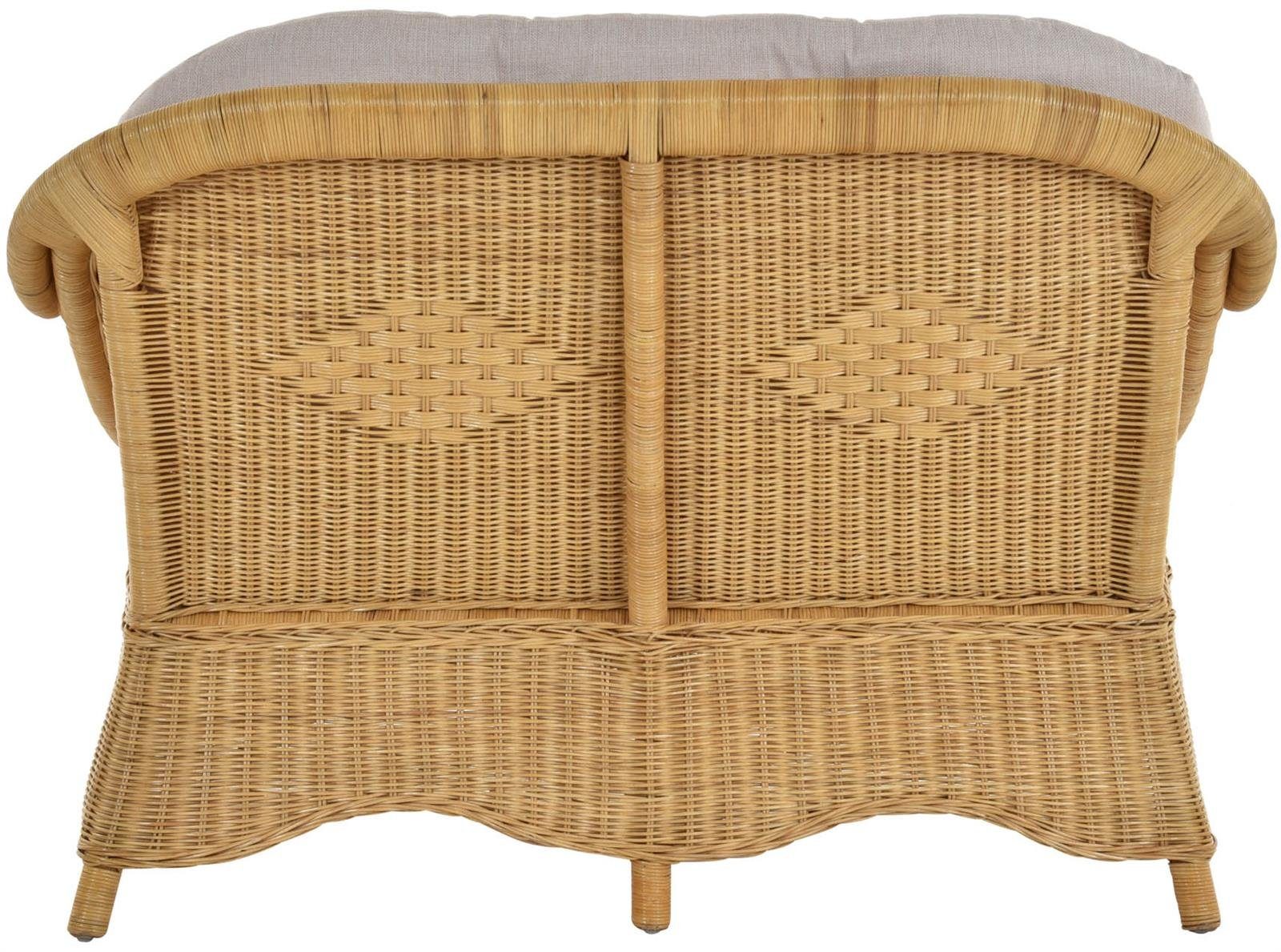Krines Home Loungesofa Rattansofa 2-Sitzer-Sofa Wintergarten günstig online kaufen