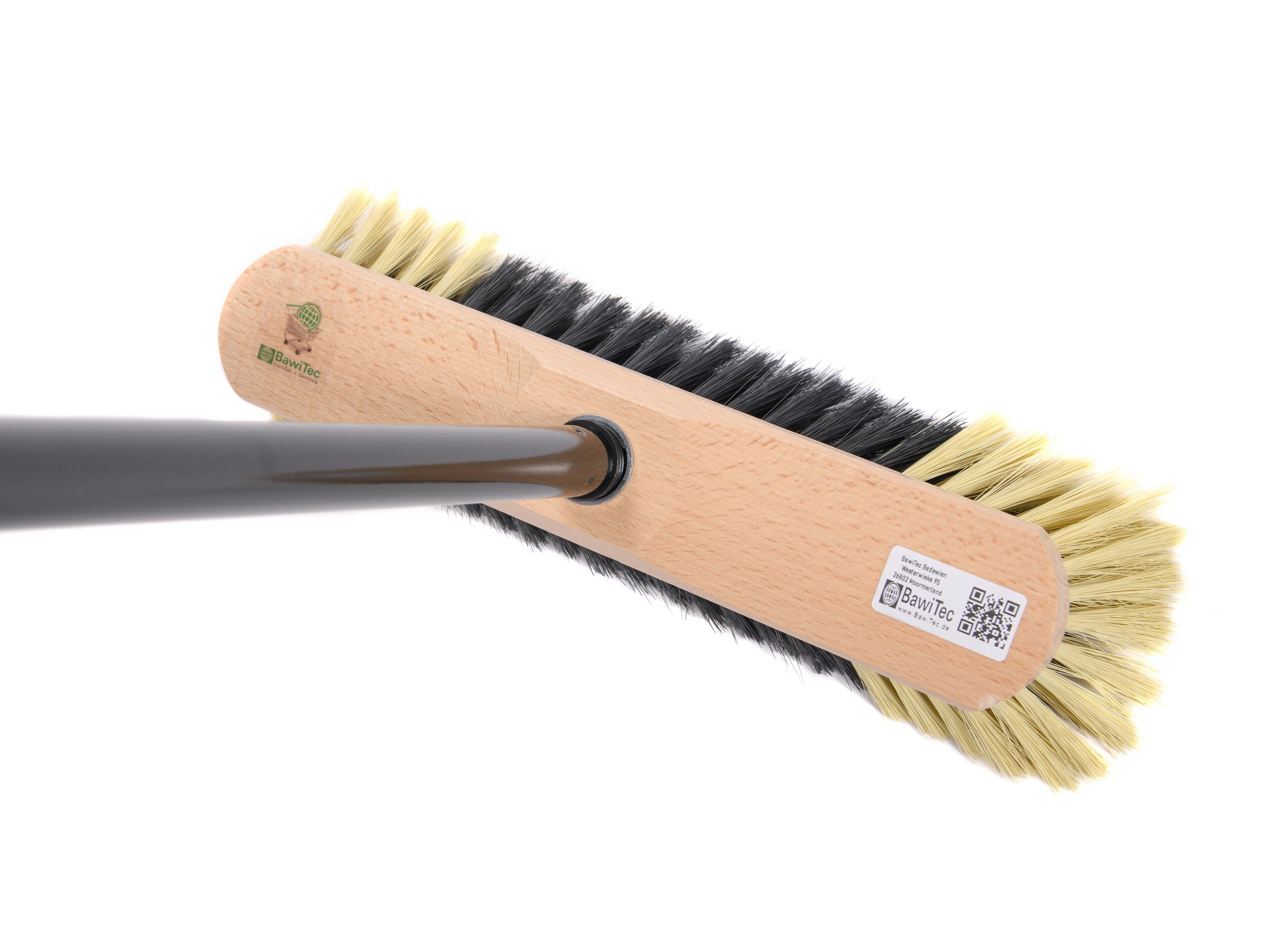 BawiTec Kehrgarnitur Hochwertiger Zimmerbesen Haushaltsbesen Besen mit Stiel, Fliesen, Laminat, Vinylböden, Parkettböden, Korkböden, PVC-Böden