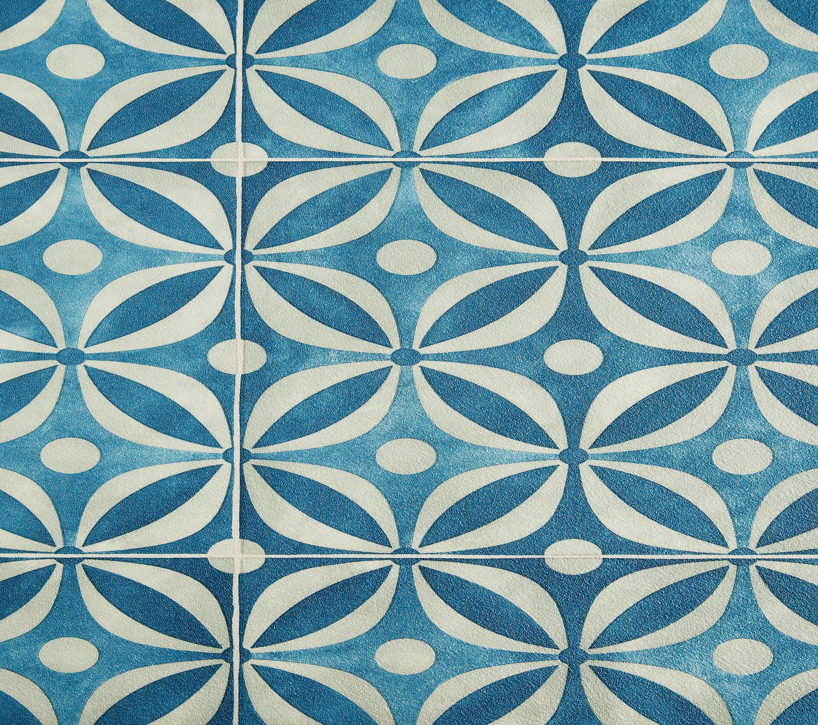 Andiamo Vinylboden Mosaik- und Granitoptik, PVC Bodenbelag Meterware Breite 200 cm oder 400 cm, Stärke 2,5 mm Fliesenoptik türkis-blau
