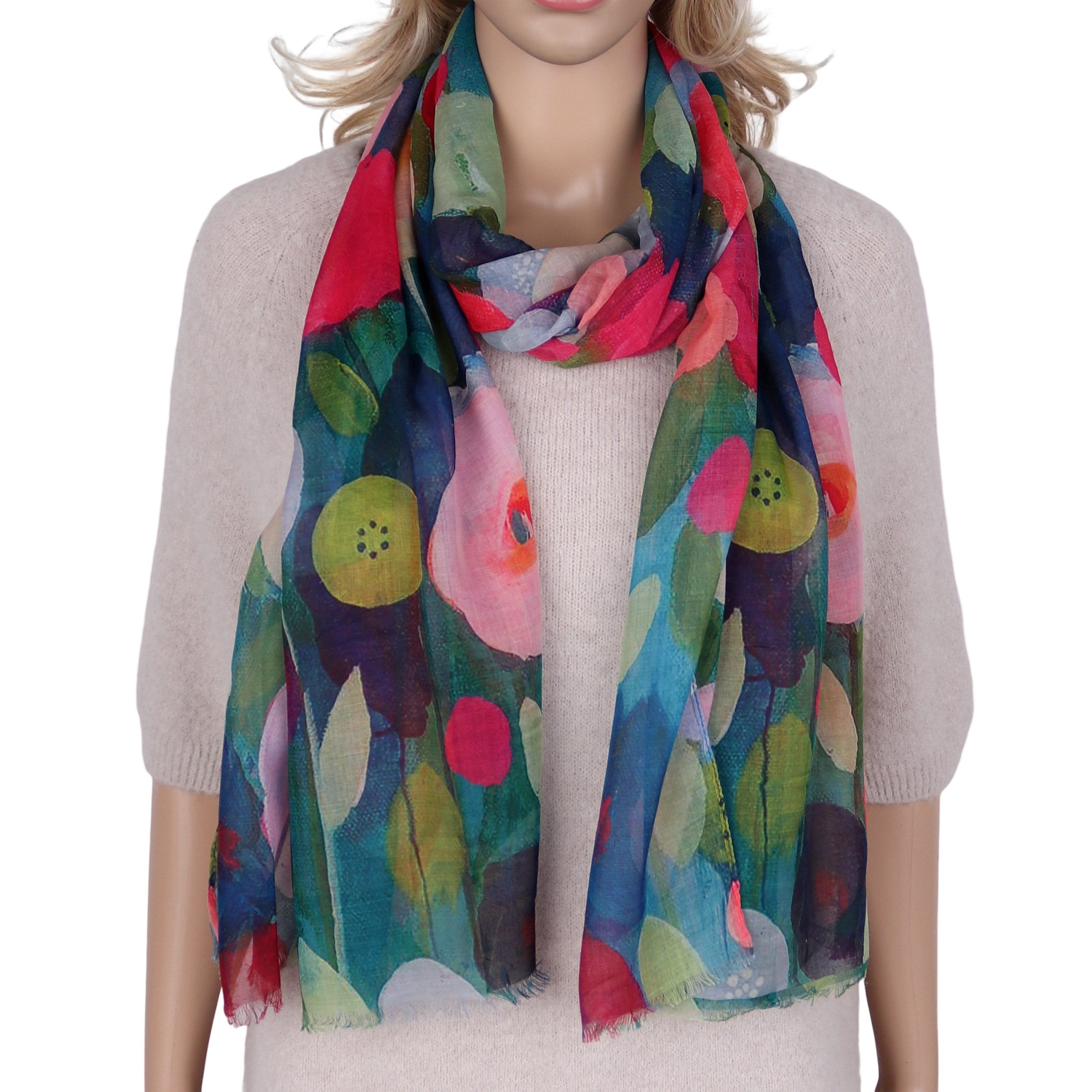 MIRROSI Modeschal Weicher & Leicht Großes Schal, ca.70x180cm, Wunderschöne Muster, (aus 70% Viskose, Altemberaubende Muster), Damen Halstuch Stola ideal für Frühling, Sommer und Herbst