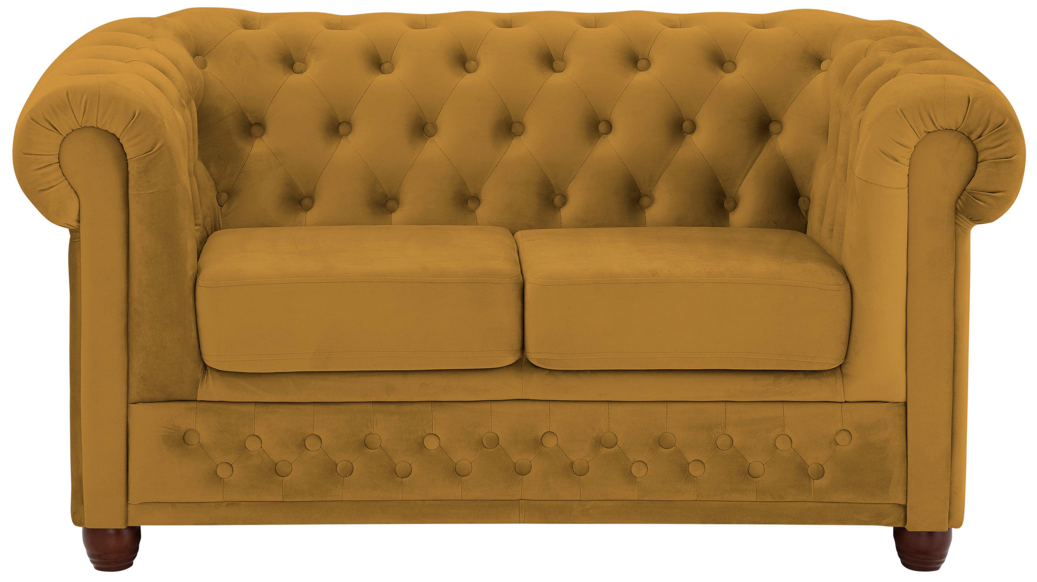 Home affaire Chesterfield-Sofa New Castle, mit hochwertiger Knopfheftung in Chesterfield-Design, B/T/H: 148/86/72