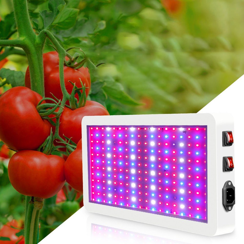 Rosnek Pflanzenlampe 216/312 LEDs,Vollspektrum,für Zimmerpflanzen Gemüse Blumen, 216LEDs, Blau, Rot, Weiß, Orange, LED-Pflanzenwachstumslampe