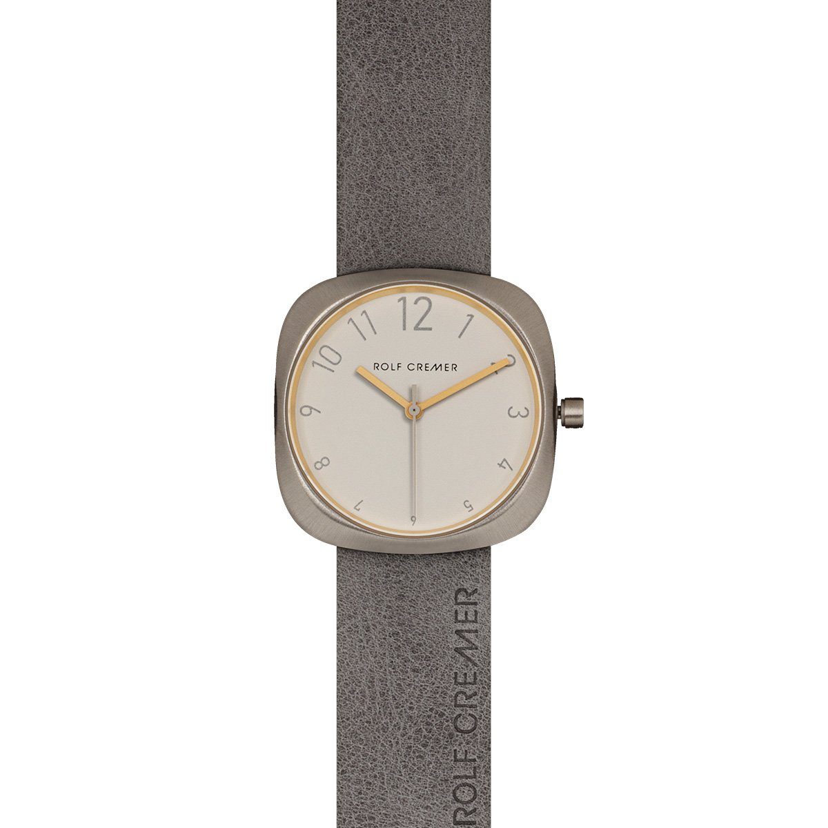 Rolf Cremer Quarzuhr Rolf Cremer Uhr Moment II 508101 Lederband, Edelstahl, grau, (1-tlg)