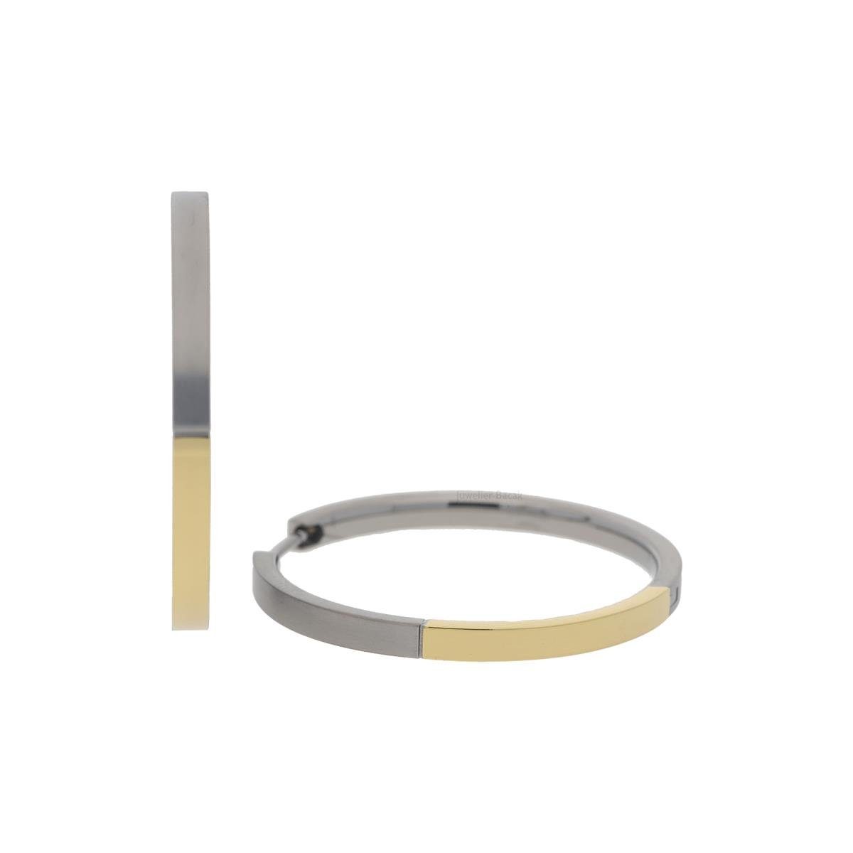 Boccia Paar Creolen Boccia Titan Creolen Bicolor 0516-02 69 (kein Set, 2-tlg., inkl. edelm Schmucketui)