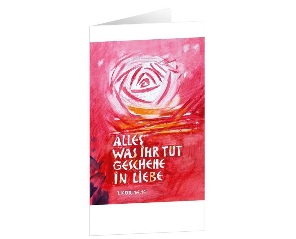 Adeo Services Klappkarte Jahreslosung 2024 - Faltkarte mit Bildbetrachtung 5er Set