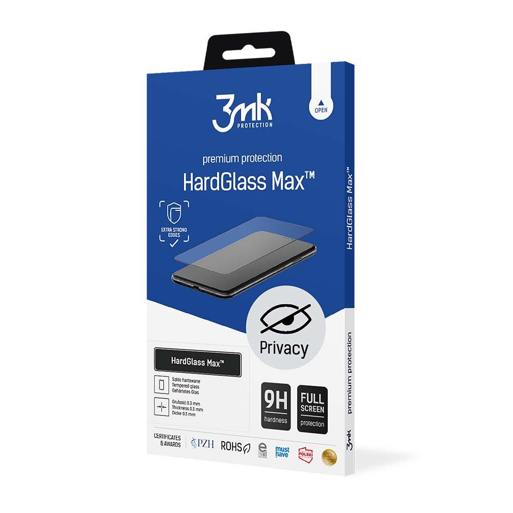 3MK Displayschutzglas Panzerglas Blickschutz für iPhone Xs, Spar-Set, 1 Stück, 9H Härte, Blickschutz, 0,3 mm, Anti-Crash-Folie