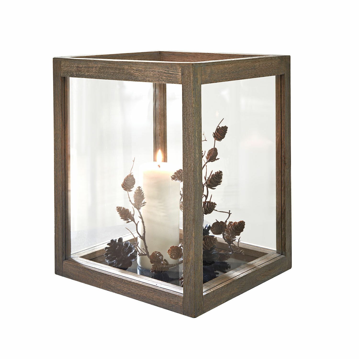 Mirabeau Windlicht Windlicht Solvik antikgrau/klar (kein Set, kein Set)