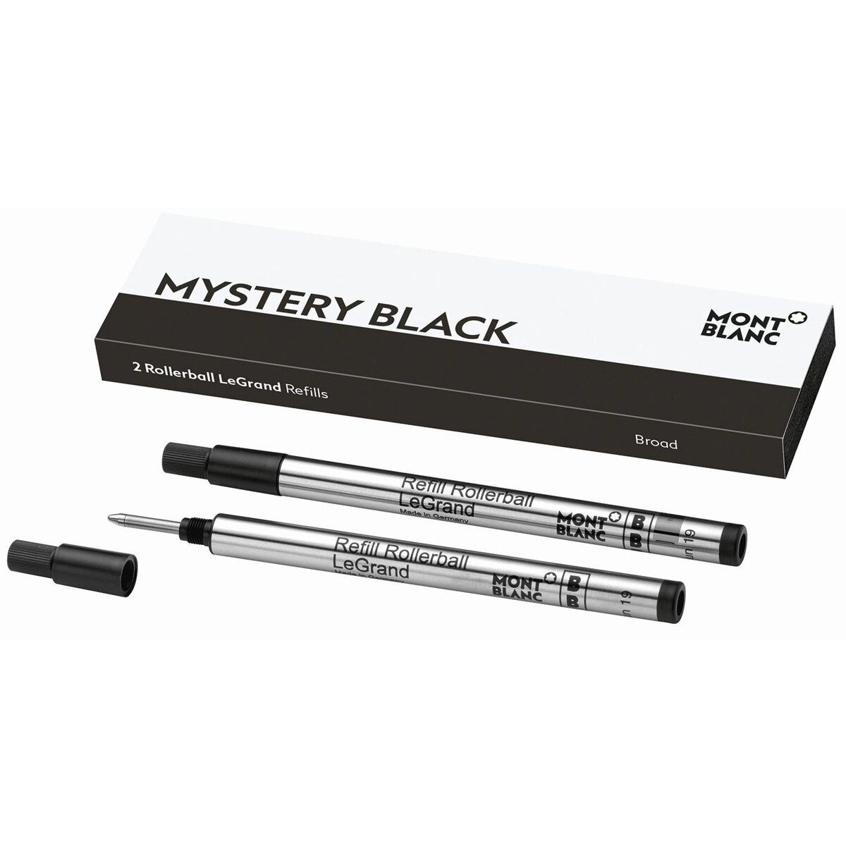 MONTBLANC Kugelschreiber Tintenrollermine LeGrand - B 2 Stück mystery black.