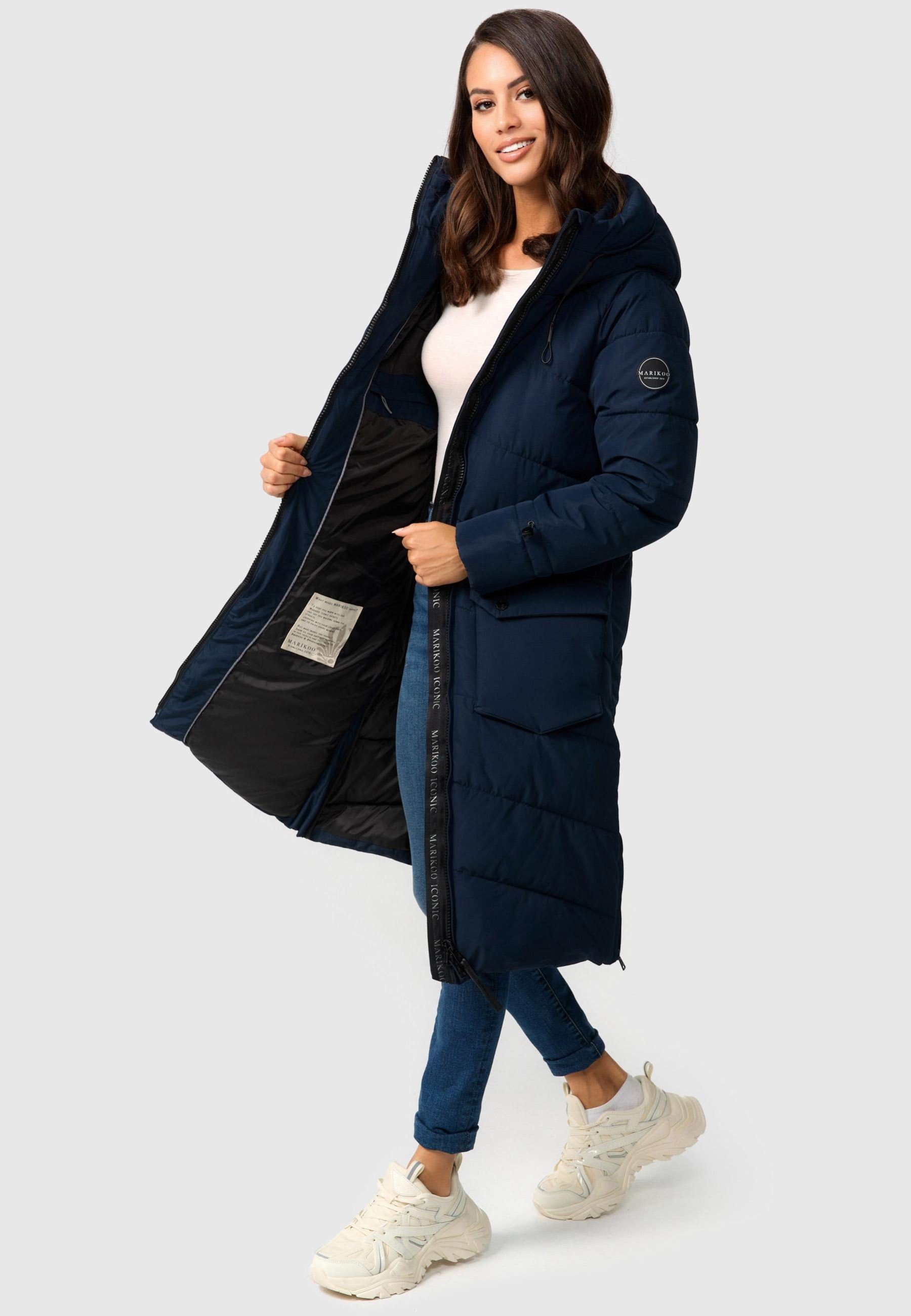 Marikoo Winterjacke Tomomii XVI warmer Winter Stepp Mantel mit Kapuze