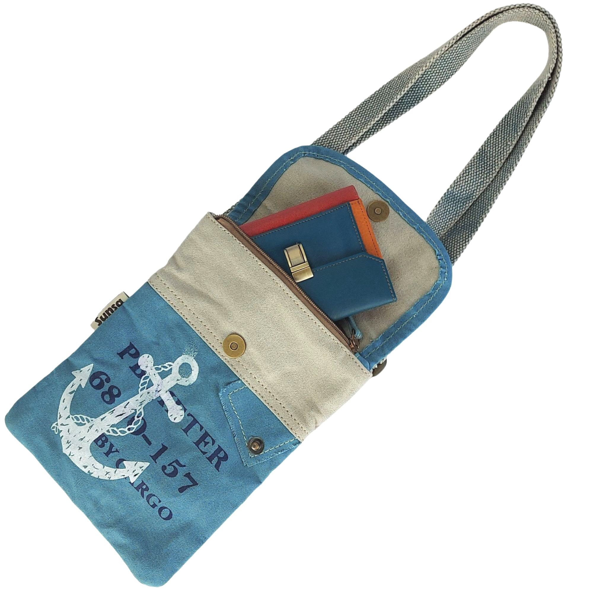 Sunsa Bag Produkt Schultertasche, Maritim Canvas Crossbody Vegan Damen Umhängetasche Vegane Umhängetasche.