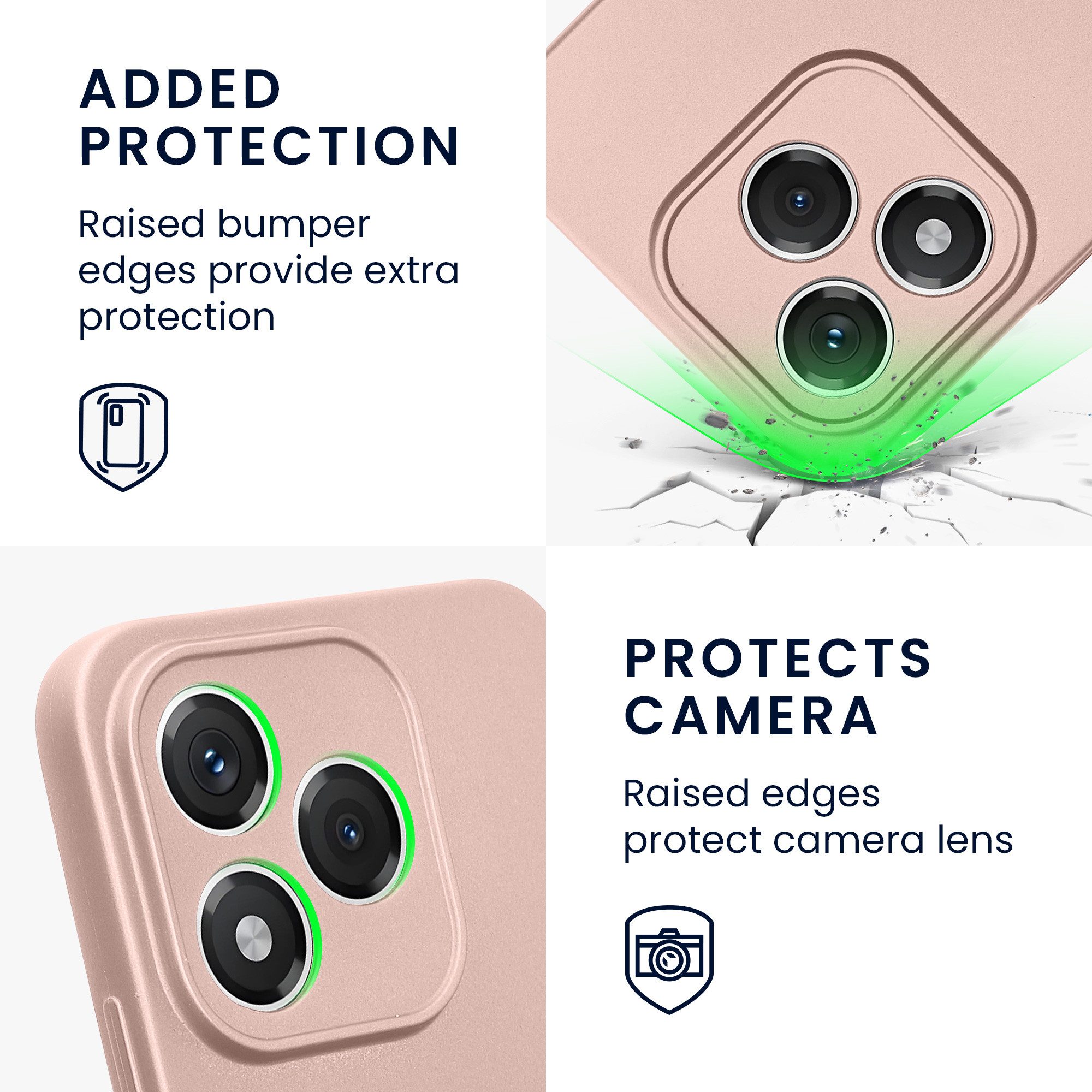 kwmobile Smartphone-Hülle Handyhülle für HONOR 400 Lite Hülle, weiche Silikon Case metallisch schimmernd - Schutzhülle Cover
