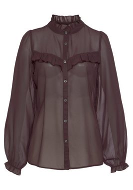 LASCANA Chiffonbluse mit modischen Rüschen