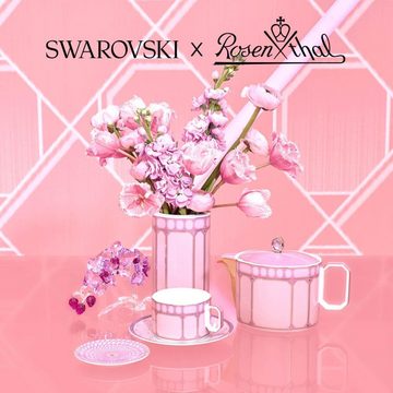 Rosenthal Tasse x Swarovski Becher mit Henkel Signum Rose